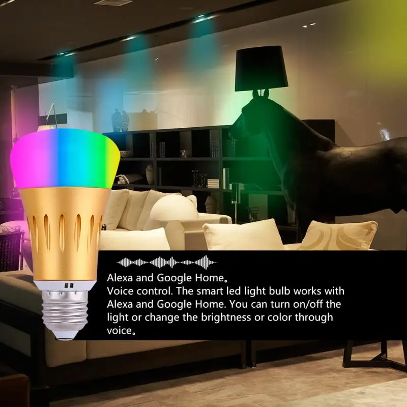 

7W Smart WiFi RGBW Bulb Light Wireless Dimmable LED Lamp Bulbs Smart LED Light Bulb