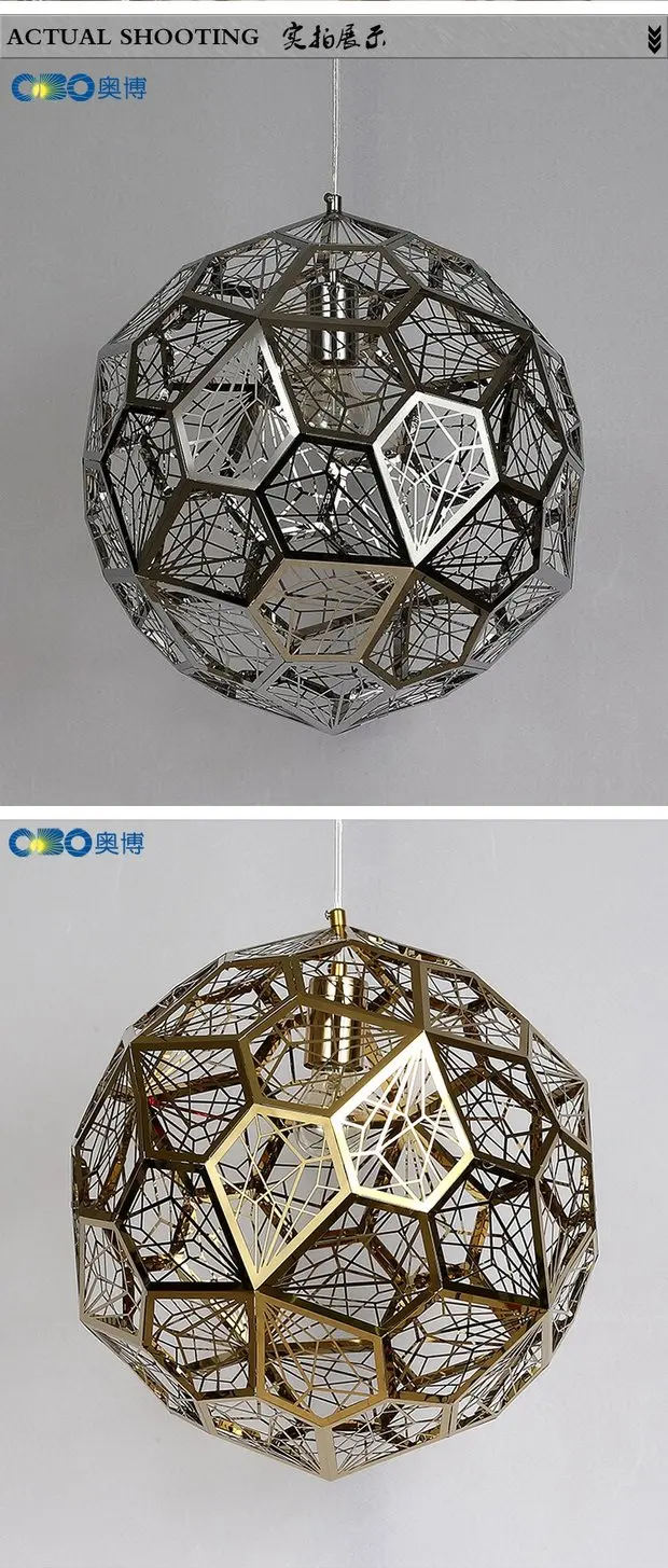 Современные Tom Dixon Etch веб-подвесные светильники Diamond шар из нержавеющей стали Обеденная Спальня столе висит набор ламп