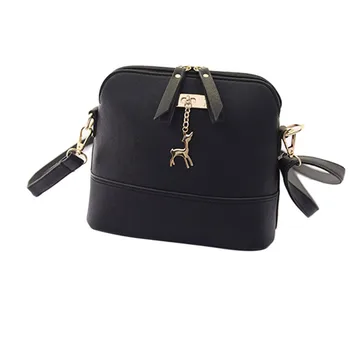

New Women Classic Messenger Bags Fawn Hardware Hanging Vintage Small Shell Leather Handbag Casual Mutl Color Shell Bag #BL2