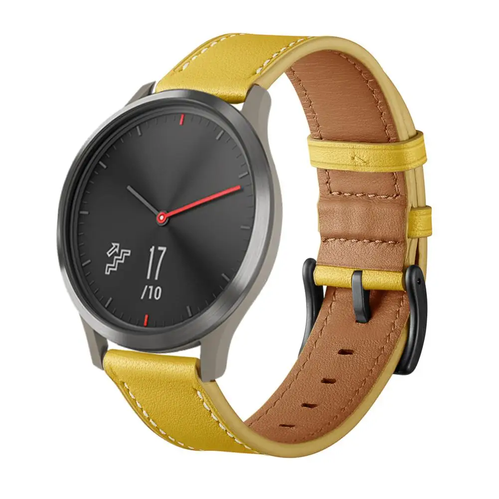 Сменный ремешок для наручных часов Смарт часы кожаный Garmin Vivoactive 3/Vivomove HR 20 мм
