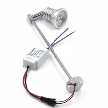 4PCS 3W DC 12V font b LED b font cabinet spot light adjustable font b led