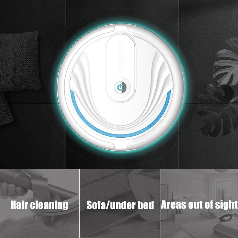 Robot Vacuum Cleaner Sweep Wet& Mop Cleaning In Navigation Program Dustbin Adjustable Water Tank Program For Home Use - Цвет: white