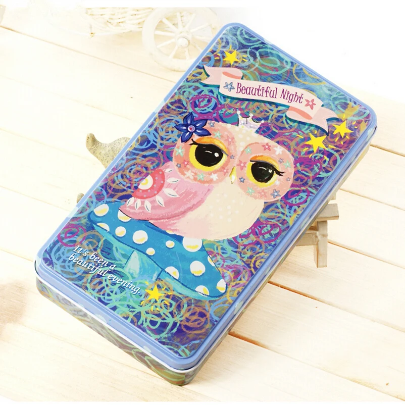 

Multifunction Makeup Storage Organizer for Small Things,Large Capacity Cartoon Cosmetic Metal Tin Box,Organizador De Maquillaje