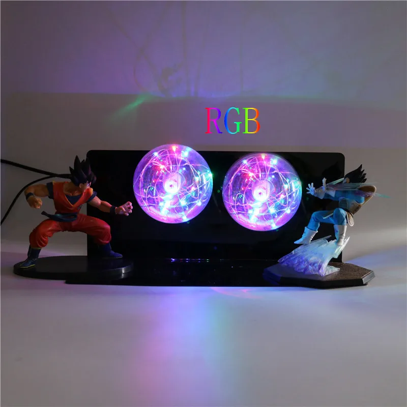 Dragon Ball Z Super Goku vs Vegeta фигурки ночного света фигурка для малышей DIY Аниме Модель Коллекционная детская игрушечная лампа - Цвет: RGB