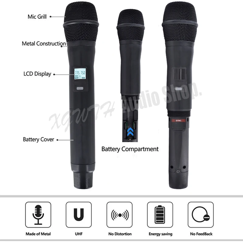 Profession Wireless Microphone System 100 Channel