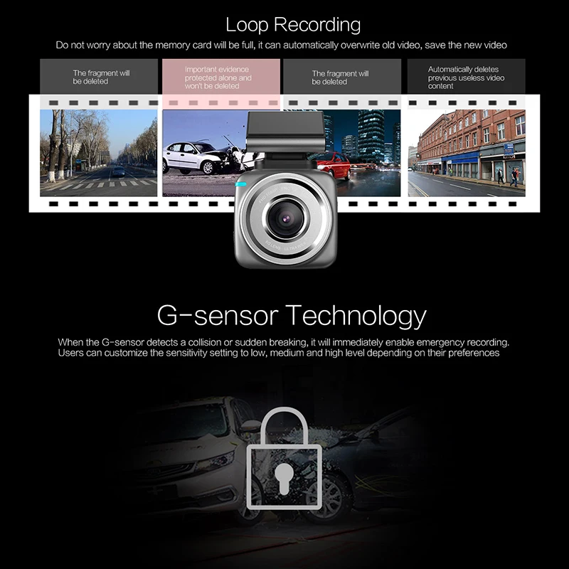 Anytek Q2 2.0IPS Touch Screen Dash Cam (5)