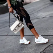 Черные классические женские сетчатые леггинсы для фитнеса, для летних видов спорта, для спортзала, бега, тонкие сексуальные штаны, jegging femme Новинка