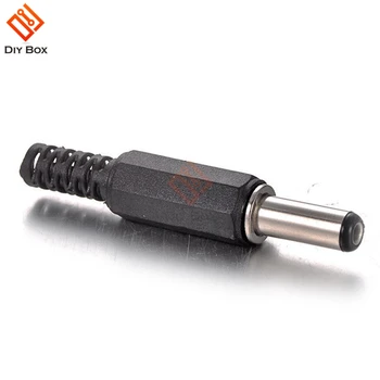 

10Pcs Black Plastic Cover 2.1x5.5mm Male DC Power Plug Jack Connector WAVGAT Charging Power Supply DC Male Plug