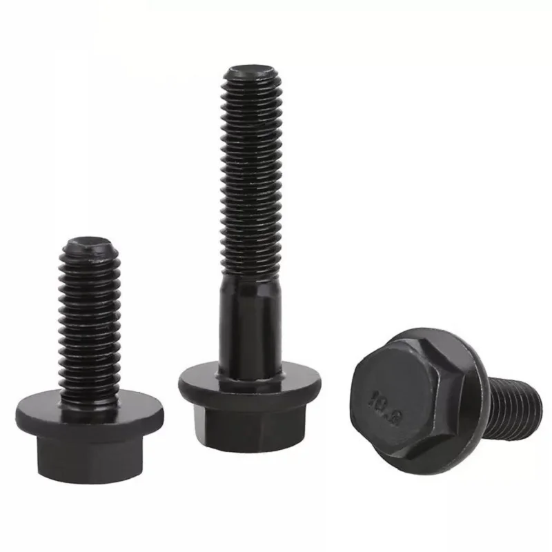 

DIN6921 M6 Steel With Black Grade 10.9 Hex Flange Bolt Bolts M6 M8