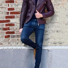 TANGNEST/Новое поступление осень зима Модные для мужчин PU кожаный жакет лацкан искусственная кожа короткие повседневное костюмы MWP506