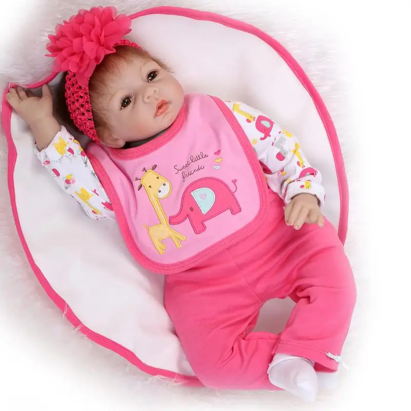 

New 22" Lovely doll reborn babies for sale silicone reborn baby dolls munecas reborn girls toys birthday gift