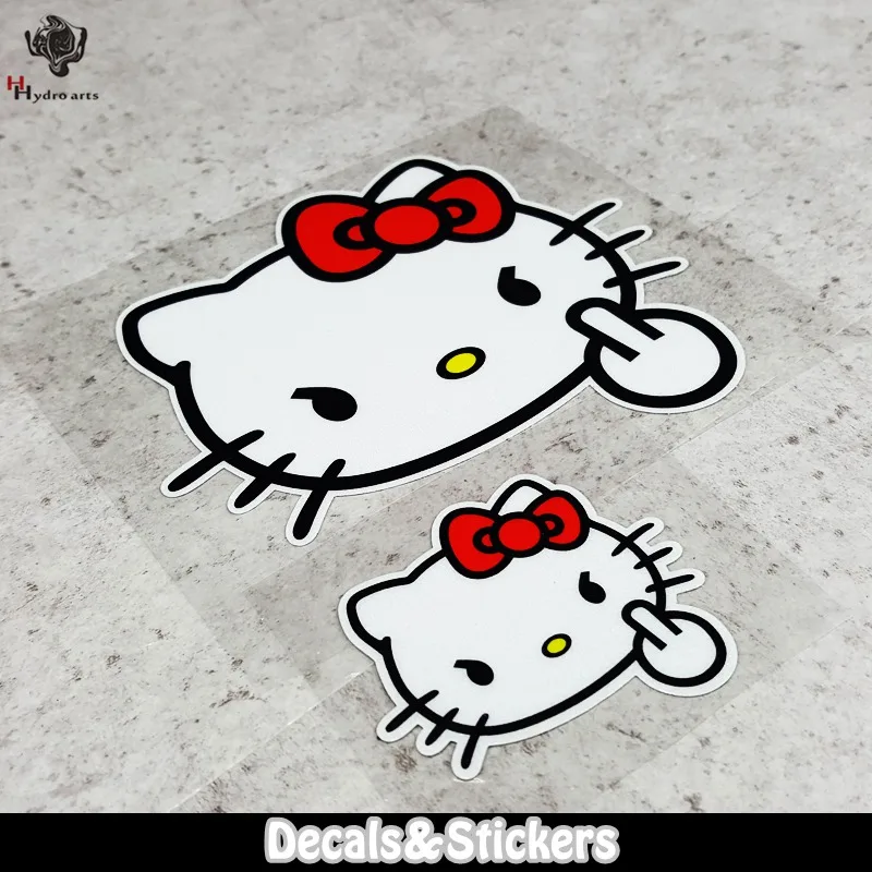 

NO.LN162 Cartoon Cute Cat 3M Material Reflective Stickers MOTO GP Car Sticker Decals Racing Stickers Motorcycle