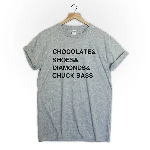 NewTee Top Cute Tumblr Chocolate and Shoes and Diamonds and Chuck Bass Gossip Girls Chuck Tshirt Shirt