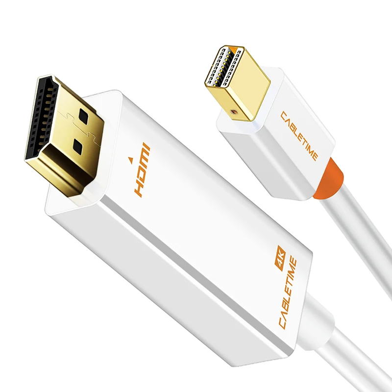 Кабель Cabletime Mini Displayport 1,2 Кабель DP-HDMI Thunderbolt to HDMI кабель адаптер 4K* 2K HDMI DisplayPort кабель 1080P для ТВ N043