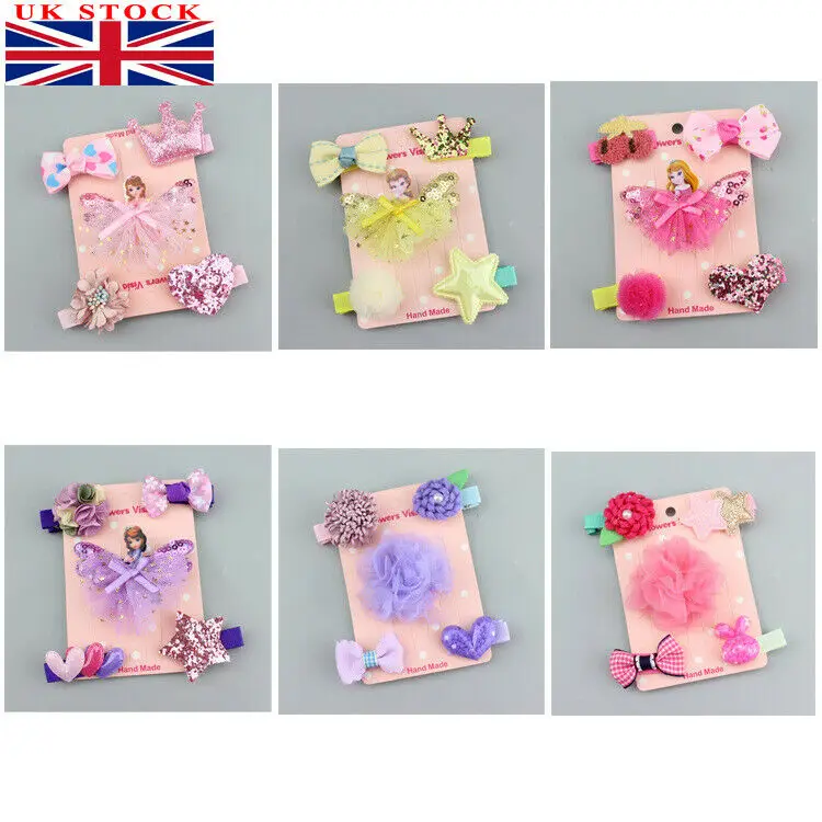 

5pcs Kids Baby Kids Girl Children Toddler Flowers Hair Clip Accessories Hairpin Baby Girl Flower Hot Hair Pin