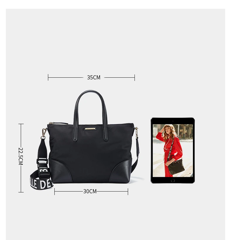 EMINI HOUSE/нейлоновая сумка-хобо с широким ремешком и буквенным принтом; роскошные сумки; женские сумки; дизайнерские сумки через плечо для женщин; сумка на плечо