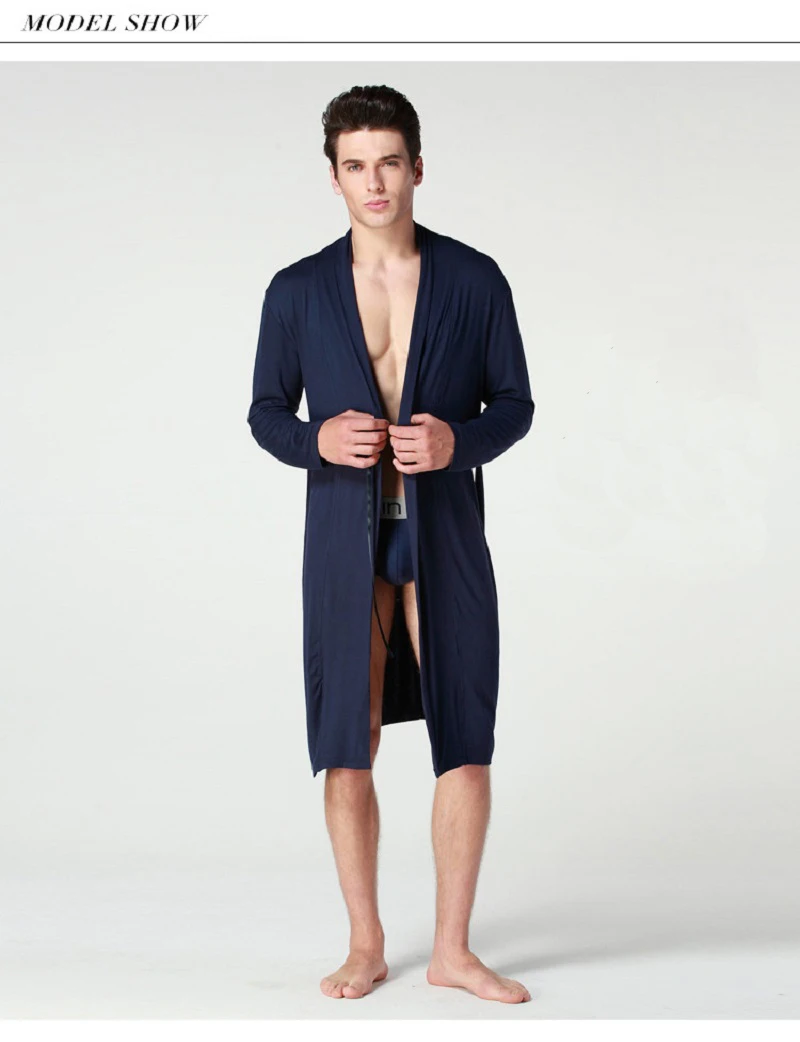 men spring summer autumn bathrobes modal cotton 7