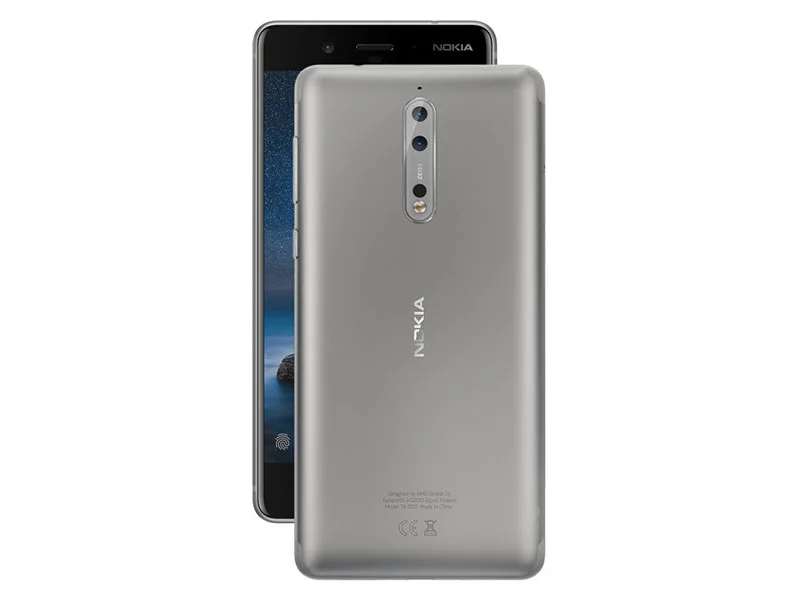 Разблокированный Nokia 8 Qualcomm835 Dual SIM 5,3 дюймов экран 4 Гб+ 64 Гб двойная задняя камера 13,0 МП отпечаток пальца 4G-LTE - Цвет: silver