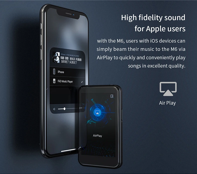 Музыкальный плеер FiiO M6 Hi-Res на базе Android с aptX HD, LDAC HiFi Bluetooth, USB аудио/ЦАП, поддержкой DSD и WiFi/Air Play