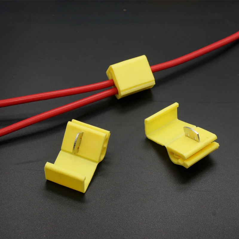 50pcs Electrical Wire Terminals Quick Splice Snap Lock Cable Crimp Connectors 22-10 AWG