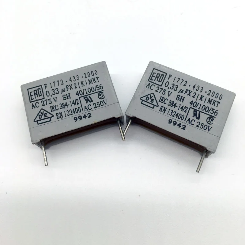 100% 10 шт. Новый и оригинальный 0 33 мкФ 334k 330nf 275V 305V 22 мм MKT датчик безопасности X2
