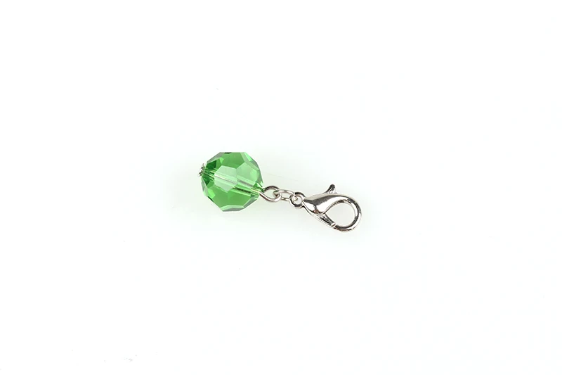 Круглый шар хрустальные подвески 20 шт./лот 10 мм камень рождения плавающий кулон с застежкой омар для магнитного медальона - Окраска металла: Green