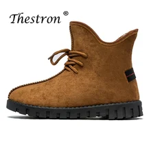 High Top Shoes for Female Black Army Green Snow Boots Woman Winter Warm with Fur Casual Shoes Women Rubber Bottom Slip-on Boots lady casual rubber warm snow suede trend for fashion home slip on shoes