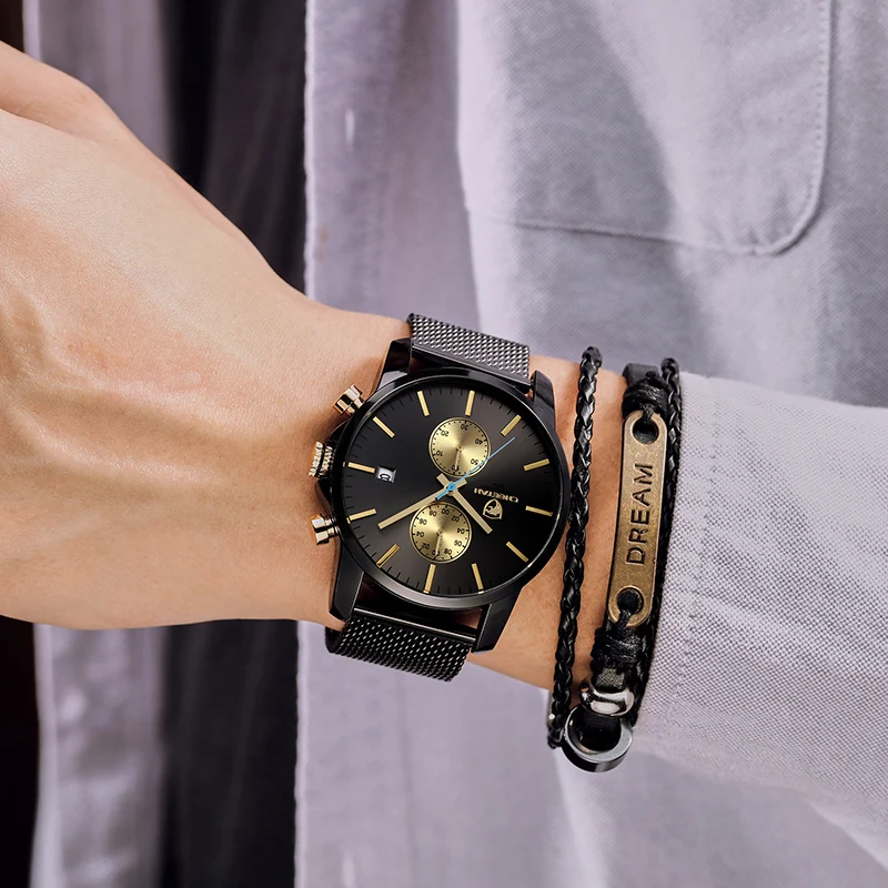 CHEETAH мужские часы Топ люксовый бренд мужские модные кварцевые часы из нержавеющей стали водонепроницаемые часы с хронографом Relogio Masculino