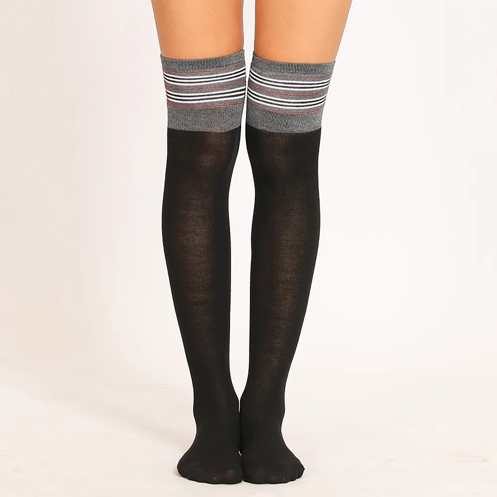 Fashion Sexy Knee High Socks Women 2018 Kawaii Striped Thigh High Woman Compression Girls Long Socks Female Over The Knee Socks