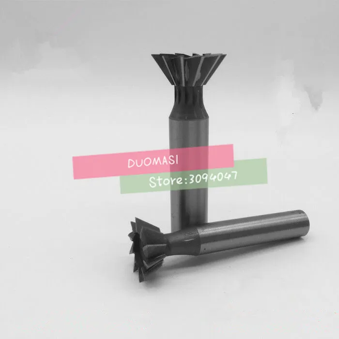 25mm 45 Degree High Speed Steel Dovetail Cutter End Mill Bit Router 10 Flute