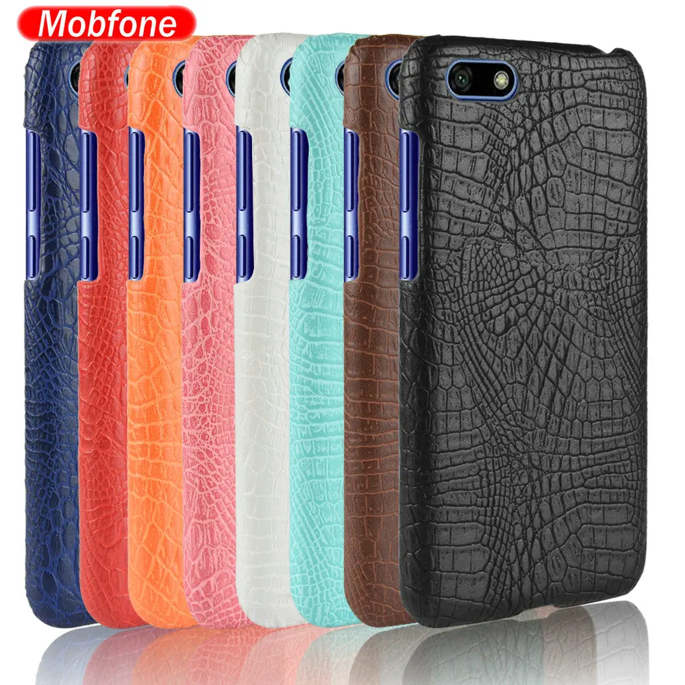 Huawei Honor 7A DUA-L22 RU Version Fashion Crocodile Leather Pattern Hard PC Back Cover Protective Case Funda |