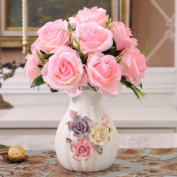 

European ceramic vase decoration home decoration accessories modern minimalist ceramic enamel crafts living room countertop vase