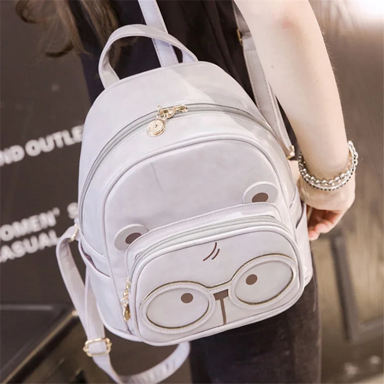 

White Cute Bear Big Eyes Shoulder Bag Kawaii Backpack for Girls