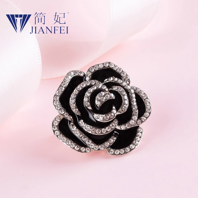 

Black Rose Shape Pattern Stylish Women Brooches 1