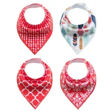 Детские Нагрудник слюнявчик полотенце Multi-function Arrow Animal мультфильм отрыжка ткани треугольник аксессуары 4 шт./компл. нагрудник