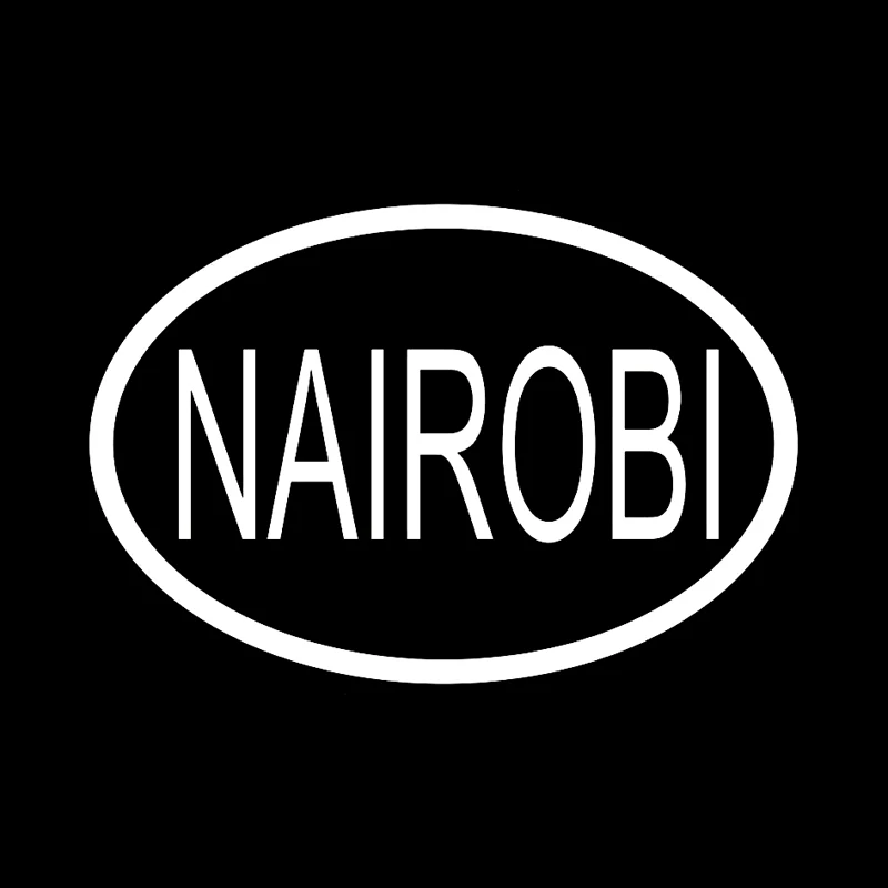 YJZT 13 см * 8 NAIROBI CITY CODE овальная Автомобильная Наклейка Виниловая наклейка черный