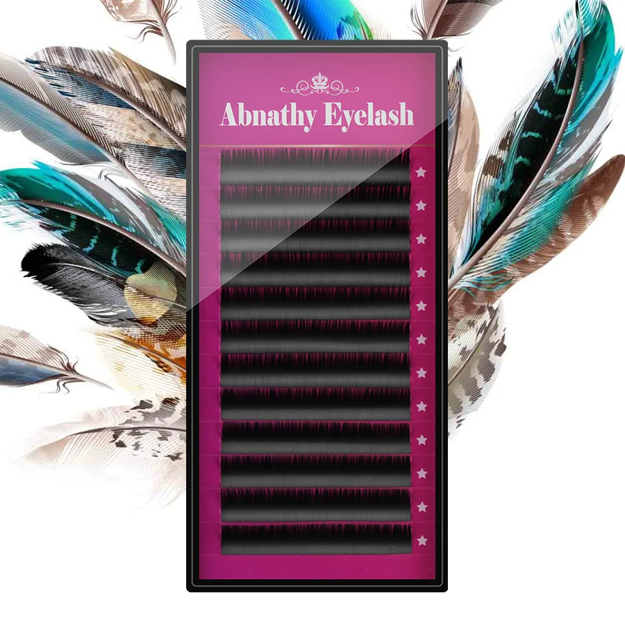 Abnathy 1 pc 0.07 JBCD Curl 12 Rows Per Tray Volume Eyelash Extension Mink False Fake Lashes