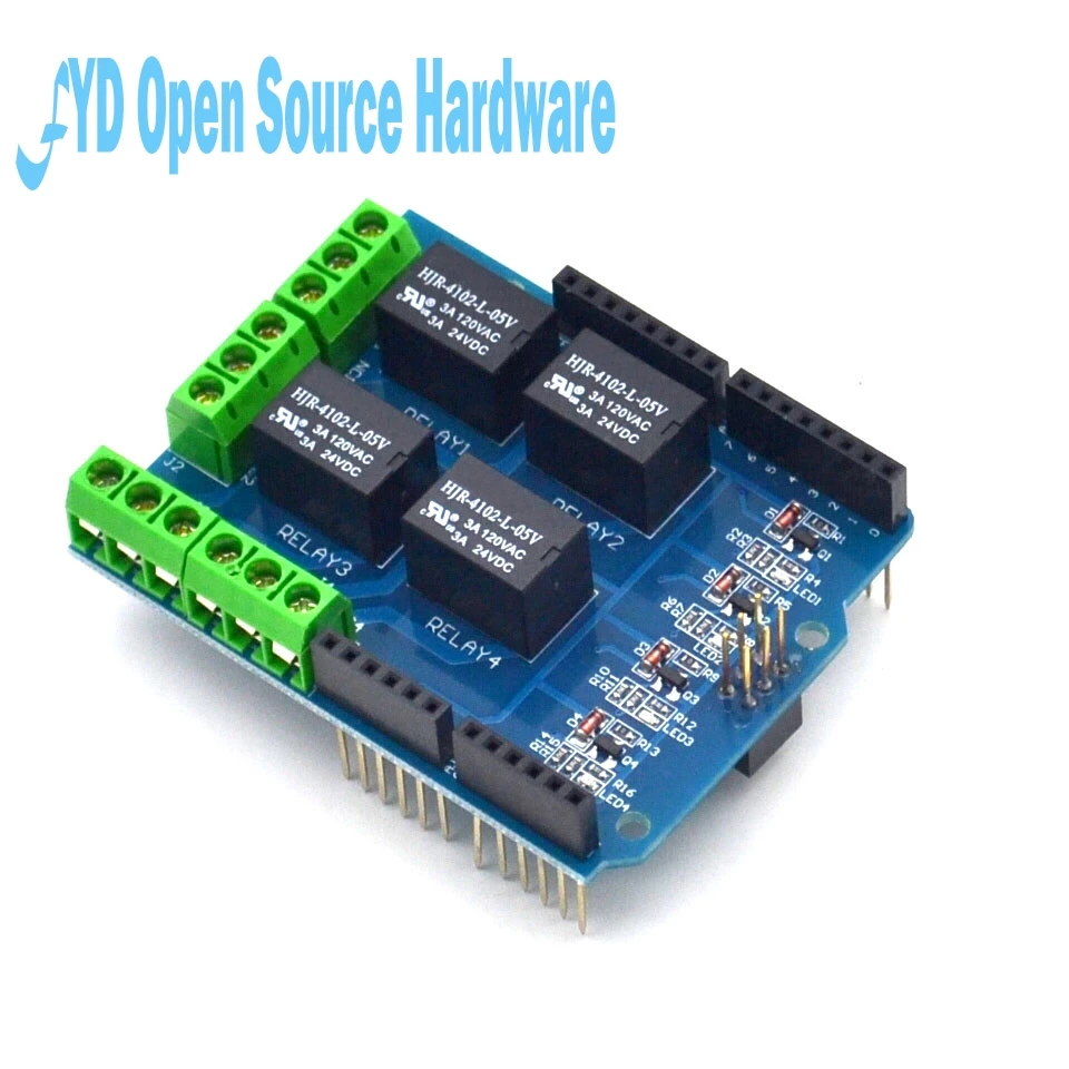 

1pcs 4 channel Relay Shield 5V 4 Channel Relay Shield Module