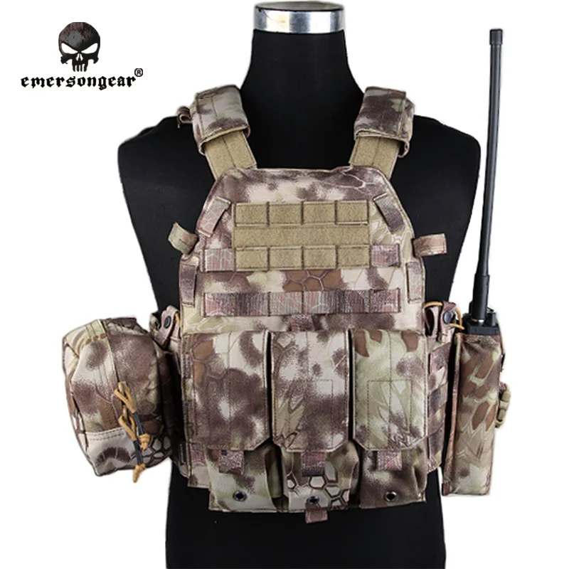 

Emersongear LBT6094A Style Tactical Vest Body Armor With 3 Pouches Hunting Airsoft Military Combat Gear EM7440L Highlander
