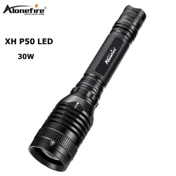 

AloneFire H009 XHP50 Powerful LED Flashlight Torch Power Zoom led torch flash lights hand light huntinglamp