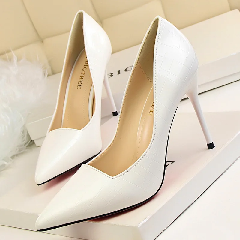 Обувь в стиле ретро женские пикантные туфли лодочки на высоком каблуке обувь для