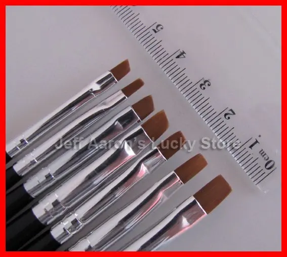 7 Sizes Professional Acrylic Nail Art Brush Set for UV Gel Builder Nal