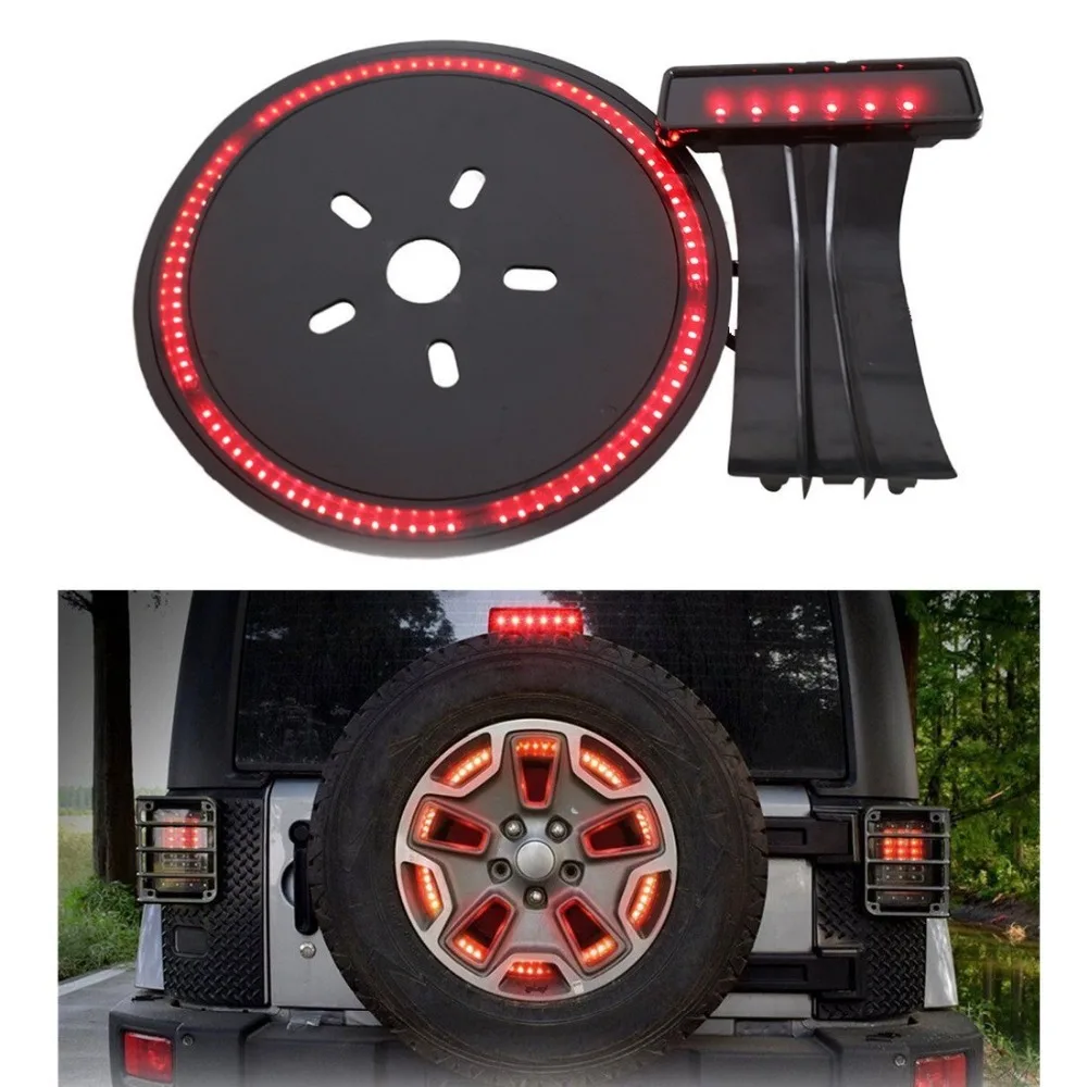 Wrangler комплект 3rd стоп светильник & запасное колесо для Jeep Jk 2007 2017 светодиодный
