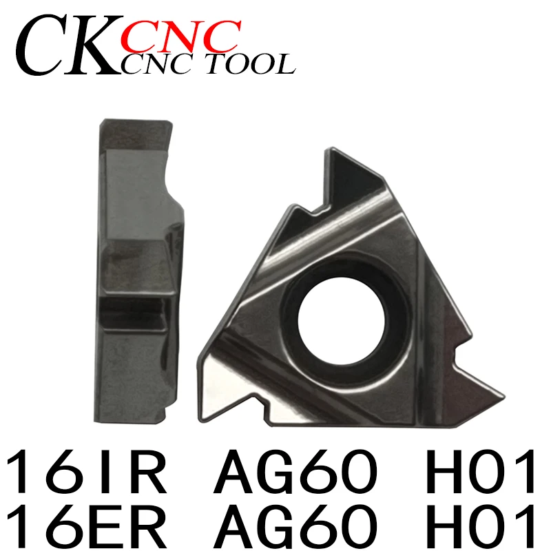 

10pcs 16IR AG60 H01 16ER AG60 H01 Aluminum cutter blade Insert Cutting Tool turning tool CNC Tools