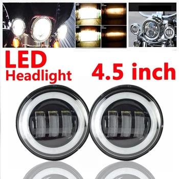 

Motorcycle 4.5" LED Fog HeadLight Passing Lamp Spot For Touring