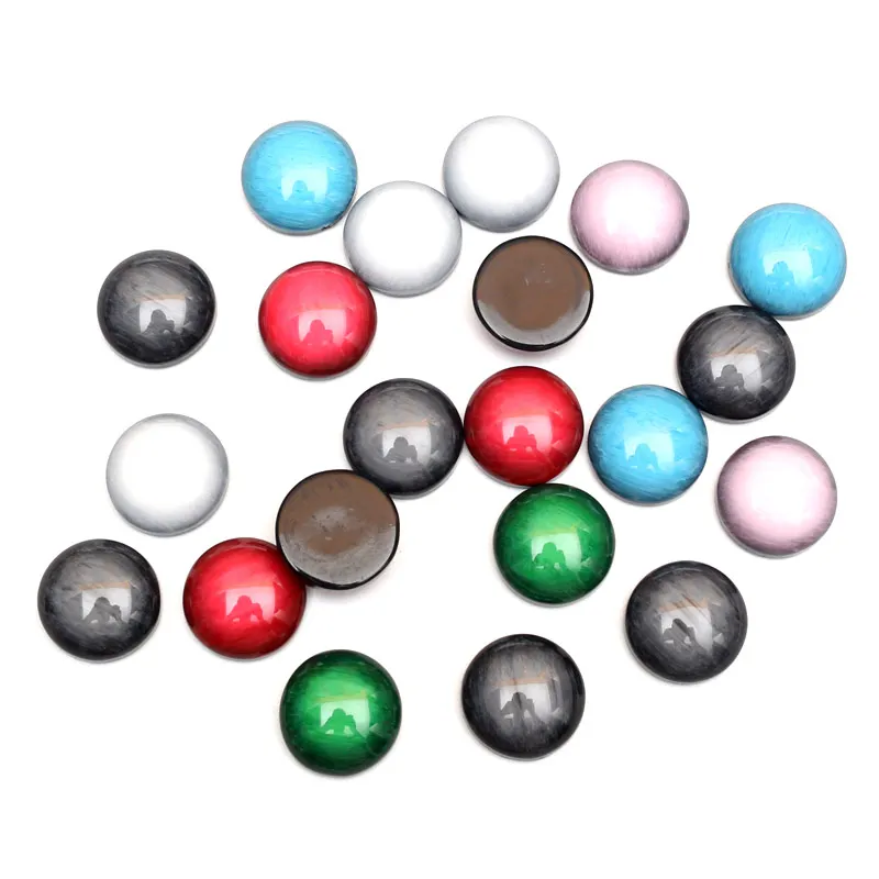 

50Pcs 16/12mm Mixed Clear Round Resin Cabochon Flatback Decoration Crafts Embellishments For Scrapbooking Diy Accessories