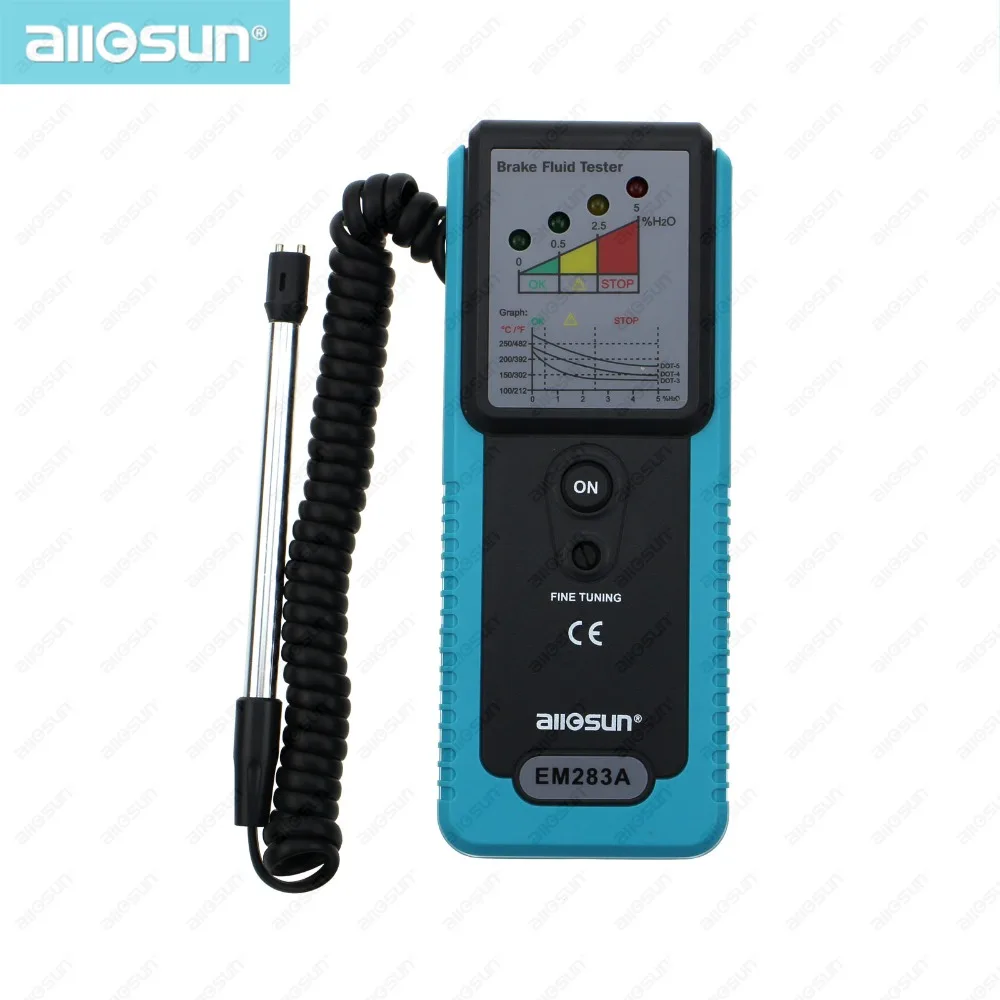 Brake Fluid Tester Vehicle Automotive Brake System Tool Handheld Car Test Tool Brake Oil Check All-sun EM283A Brake Fluid Tester Vehicle Automotive Brake System Tool Handheld Car Test Tool Brake Oil Check All-sun EM283A