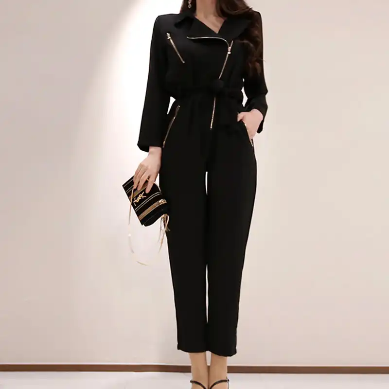 black cotton jumpsuit womens