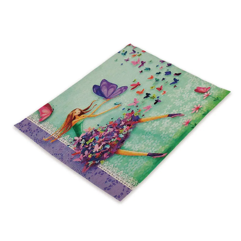 Nordic Kitchen Table Mats Flower American Placemats Cup Coaster Rectangle Kitchen Placemat Doily Manteles Individuales De Mesa - Цвет: CD13-9