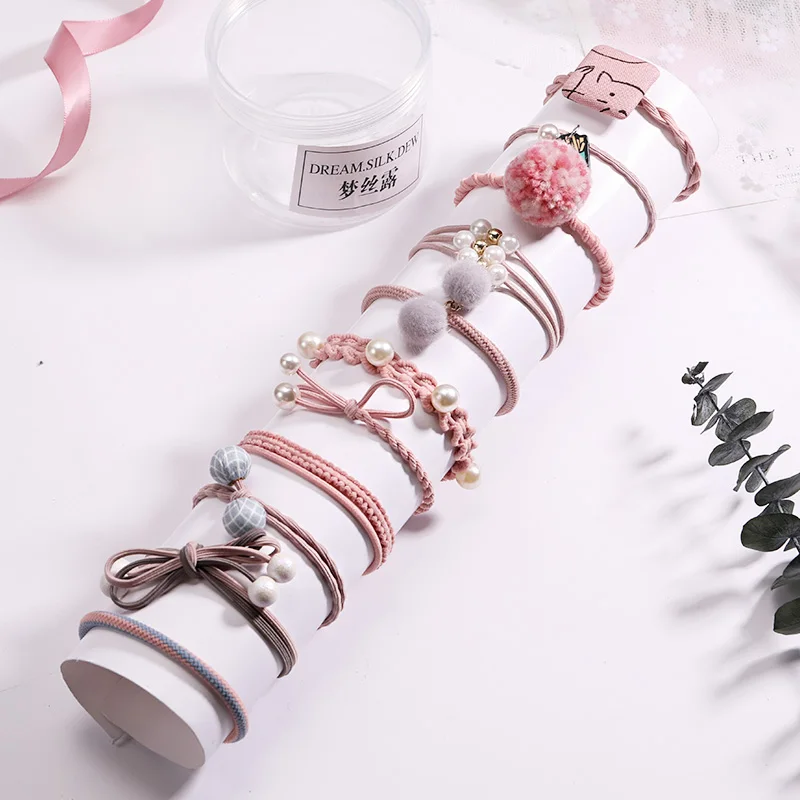 

8/12/15PCS Girls Women Elegant Elastic Hair Bands Scrunchies Ponytail Holder Rubber Bands Headbands Fashion Hair Accessories Set